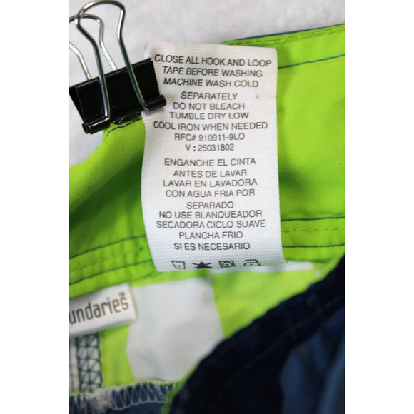 No Boundaries Board Shorts Swimwear Men 40 Summer Beach Multi Print Blue Green - Picture 9 of 10